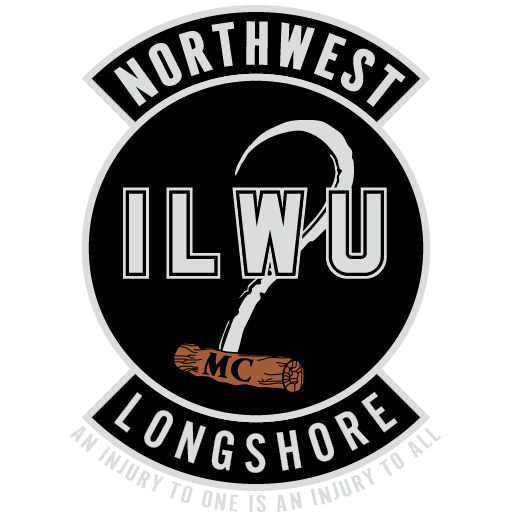 ILWU MC logo - an injury to one is an injury to all.